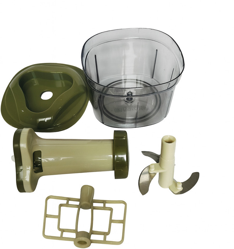 zovia Hand Push Chopper 650 ML with 3 Stainless Steel Blades Electric Vegetable & Fruit Chopper(1 Tripple blade slicer)