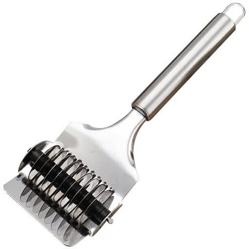 maa bhagwati khodal Stainless Steel Noodle Cutter Roller Docker Dough Pasta Spaghetti Maker Tool Pastry Cutter