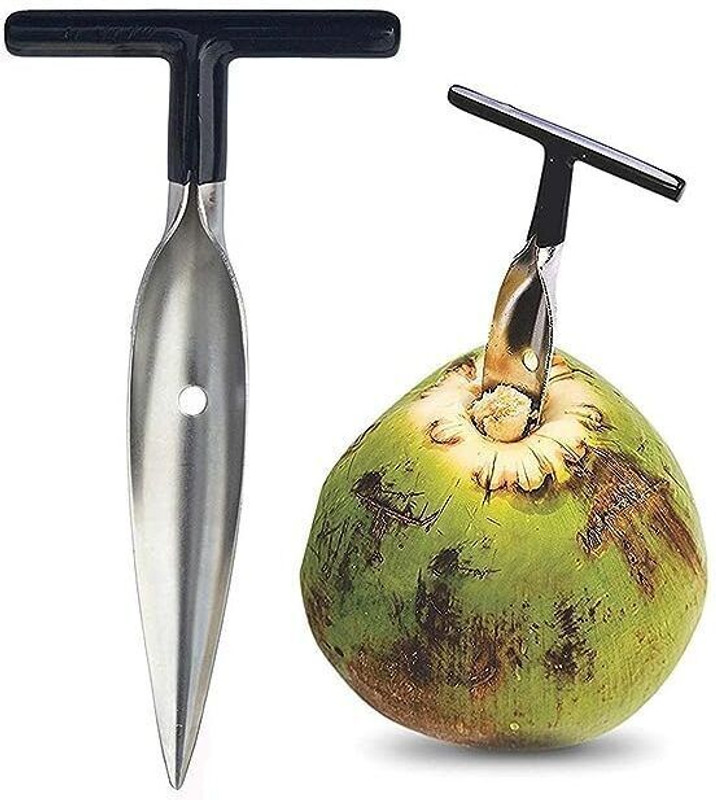 Prievado Stainless Steel Young Coconut Opener Tool, Coconut Opening Knife Coconut Chopper(1 chopper)