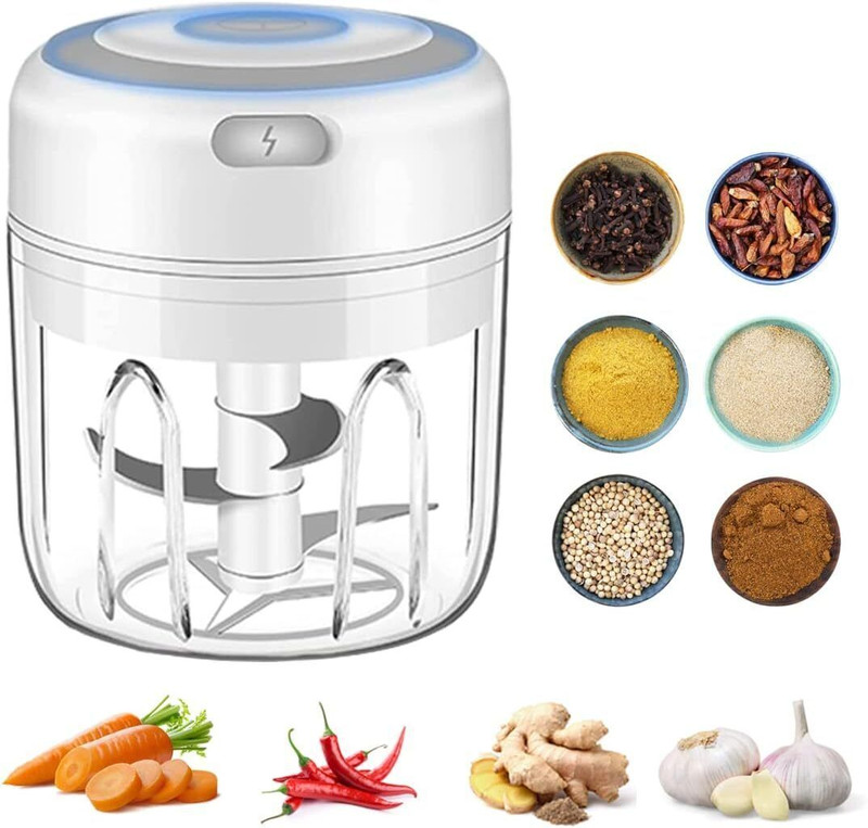 GaxQuly Japanese Tech Rechargeable Wireless Electric Vegetable Garlic Chopper cutter Electric Vegetable & Fruit Chopper(1)