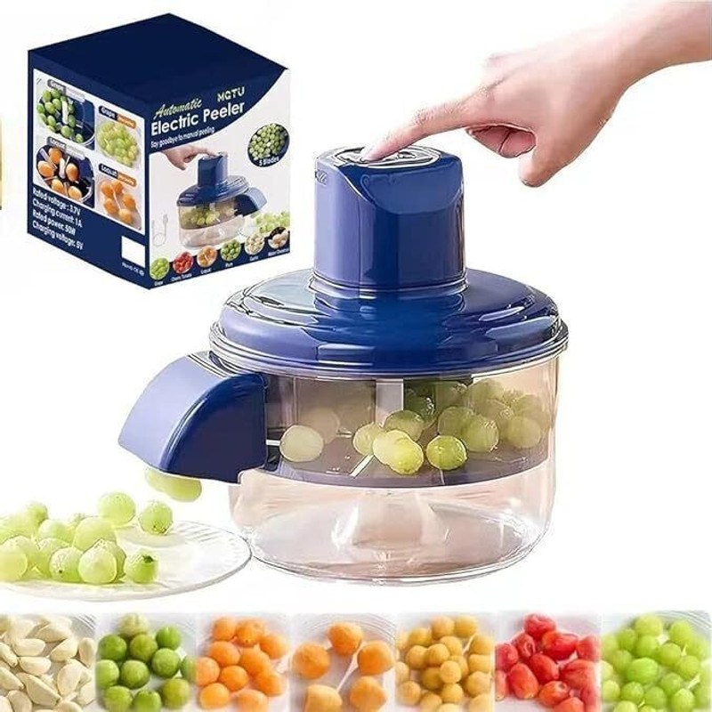 MSVTRADESS Grape Peeling Machine, Automatic Peeling Machine for Garlic, Fruit, Vegetables Electric Vegetable & Fruit Slicer(1 x chopper)