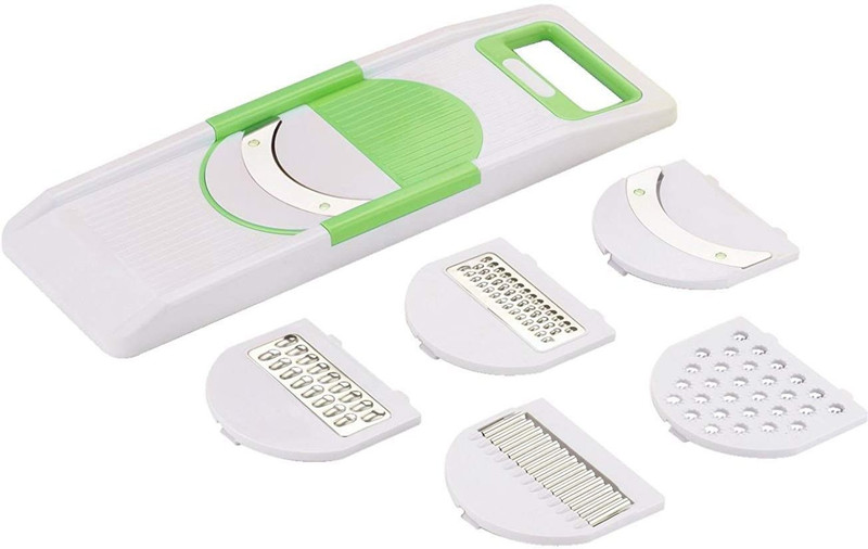 SHIV SALES 6 in 1 Multi Purpose Vegetable Slicer Grater Vegetable Slicer (1) Vegetable & Fruit Grater & Slicer (6in1 Chopper set) (multi color ) Slicer(1 Slicer With 6 types of Blades)