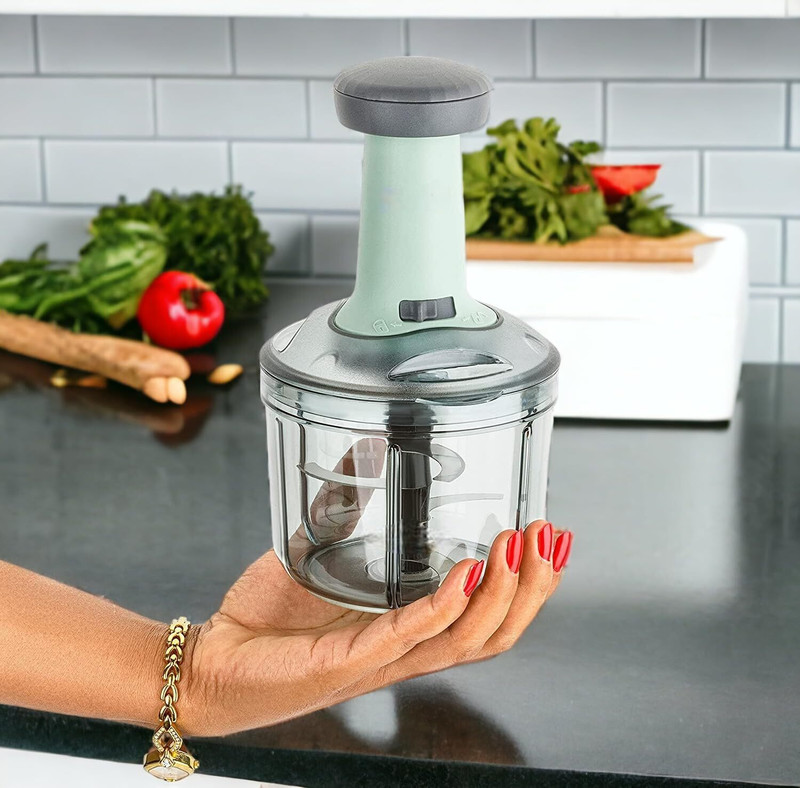 prayati push chopper for kitchen chooper hand press choper manual choppers food Onion Vegetable & Fruit Chopper(1)