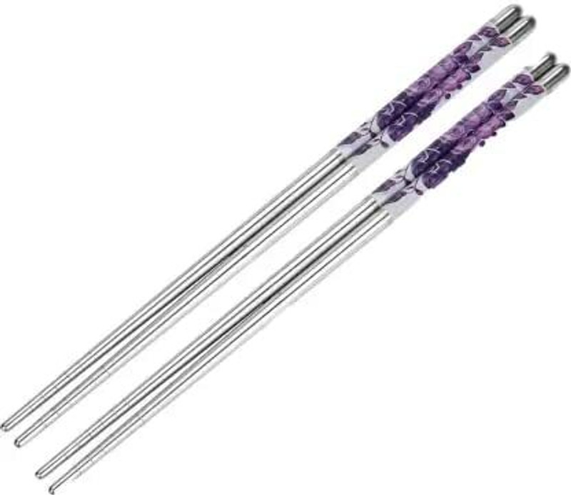 WiiBross Eating, Training Steel Japanese, Chinese, Japanese Chopstick(Blue, Green Pack of 4)