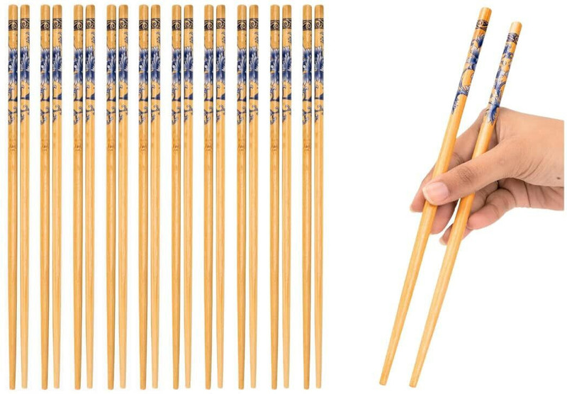 FIRST BEAUTY Eating Wooden Japanese Chopstick(Brown Pack of 5)