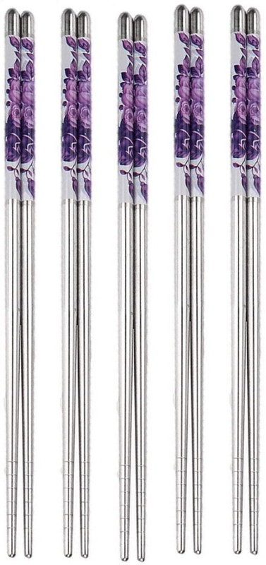 Hichaki Traders Chewing, Eating, Training, Cooking, Decorative Plastic Japanese, Chinese, Korean, Vietnamese Chopstick(Pink, Blue Pack of 4)