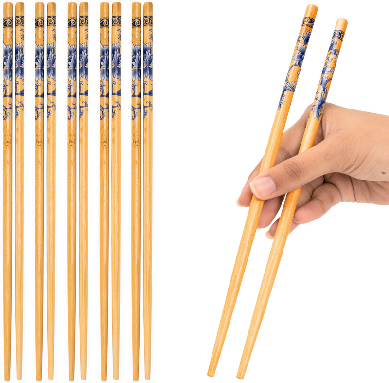 Inovera Eating Bamboo Korean Chopstick(Brown Pack of 10)