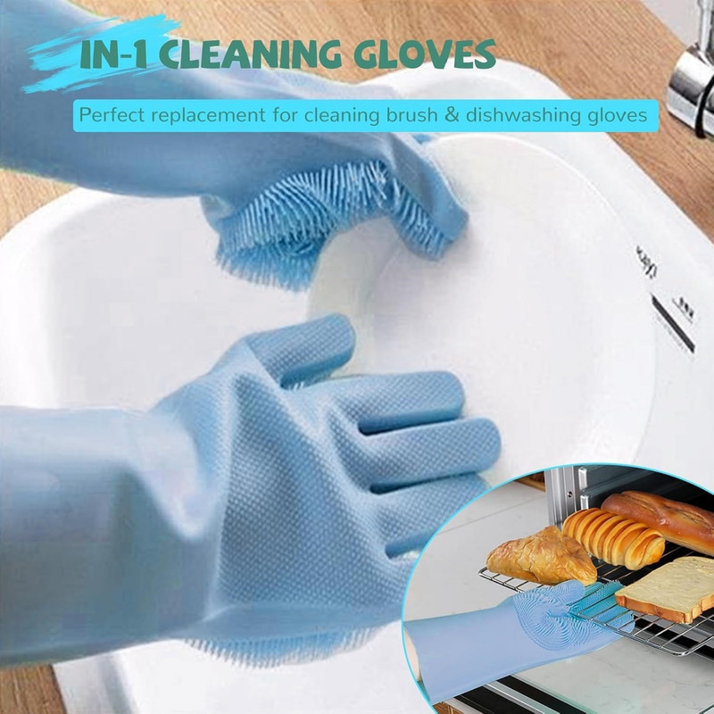 NARV Soft Silicone Grooming Gloves for Pet Bathing, Hair Removal & Relax Massage Grooming Gloves for Cow, Dog & Cat, Horse, Donkey, Rabbit, Monkey, Miniature Pig, Turtle(Blue, Fits All)