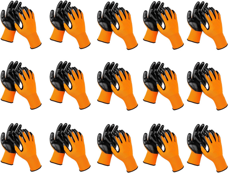 HM EVOTEK Cut Resistant Hand Gloves Industrial Domestic General Duty Work Hand Gloves S2 Baseball Gloves(Orange)