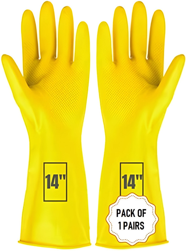 Masox Store 14" Extra Long Rubber Chemical Agriculture Forestry Gardens Farms 1 Pair Gardening Shoulder Glove
