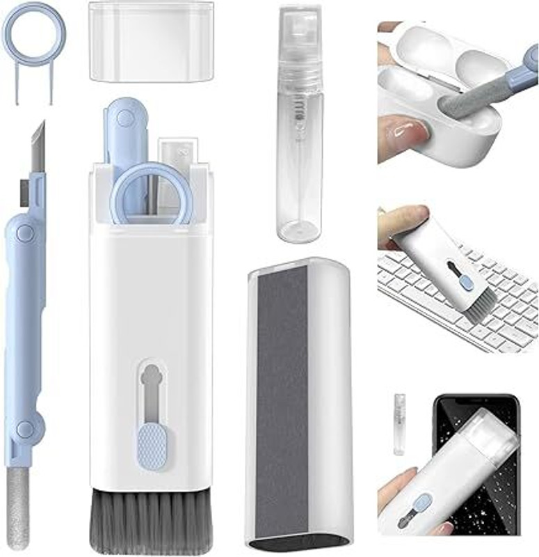 Mishva Electronic Cleaning Kit with Brush, Sweep,Swipe, Key Puller & Empty Spray Bottle for Laptops, Mobiles, Computers(Smart Devices Cleaning Kit with Spray Bottle)