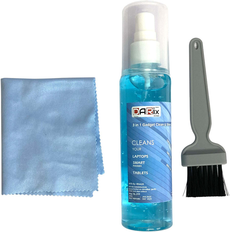 Mcare 3in1 Cleaning Kit for Mobile Screen Cleaning, Laptop, camera Lens, glasses & for for Laptops(Includes: 100ml Cleaning Gel, Microfiber Cloth & Cleaning Brush)