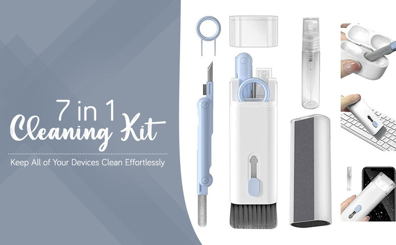 ZWINKO 7 in 1 Keyboard Cleaner Set Tablet and Screen Dust Brush Including Soft Sweep for Computers, Laptops, Mobiles, Gaming(7 in 1 Keyboard Cleaner Set)