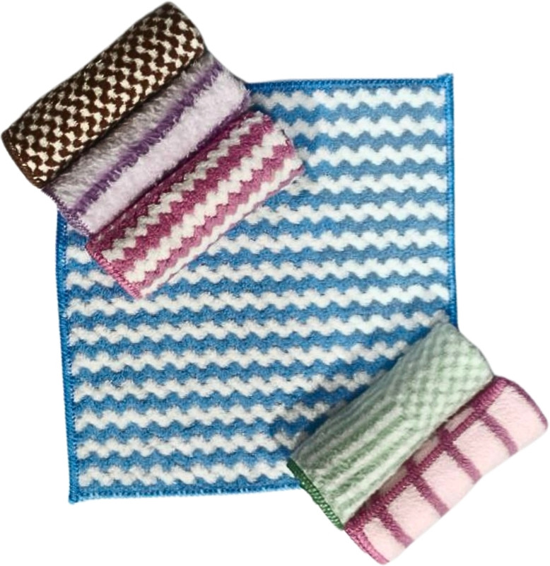 KleanShine Cleaning Cloth for Laptop Screen Towel Multi-Purpose for Home, Office for Computers, Gaming, Laptops, Mobiles((Random Designs & Color) (25 x 25 CM) Pack of 6)