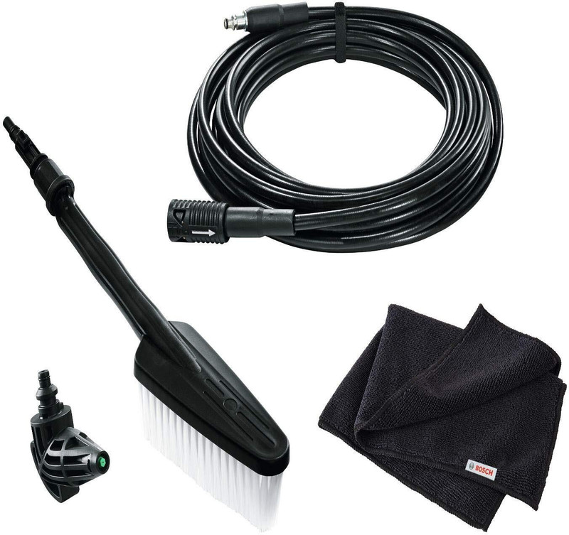 BOSCH Car Cleaning Kit with Extension Hose, Brush, Nozzle & Microfiber Cloth for Computers(for Aquatak High Pressure Washers)