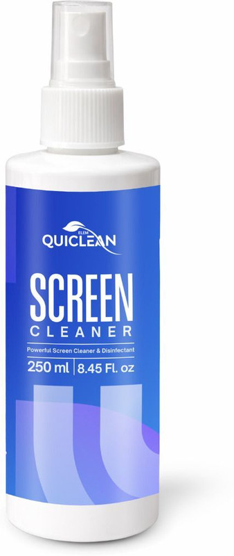 QUICLEAN Large Screen Cleaner 250ml For TV, Laptop, Smart Watch, Phones, iPhone & MacBook for Computers, Laptops, Mobiles(Screen Cleaner 250ml)