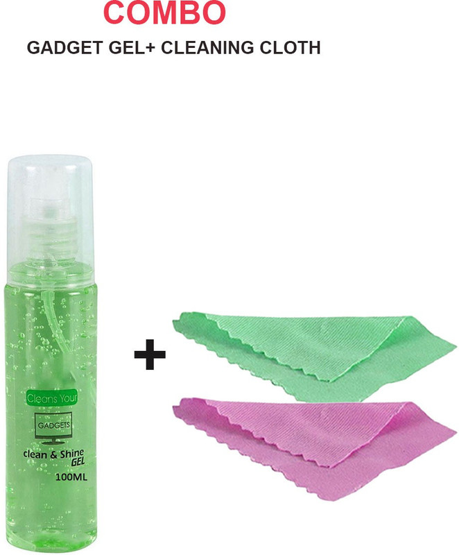 Depket Premium Gadgets Cleaning Gel Spray + microfiber clothes for Computers, Gaming, Laptops, Mobiles(pack of 2, multicolor)