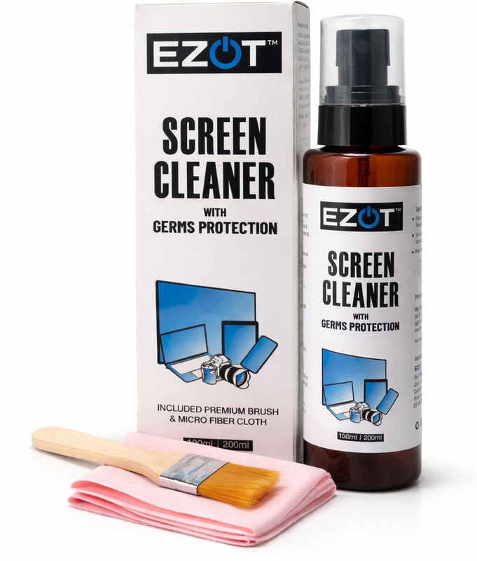Ezot Screen Cleaner Kit 200ml for Laptops, Mobiles, Computers, Gaming(Cleaning Spray with Brushes, Microfiber Cloths)