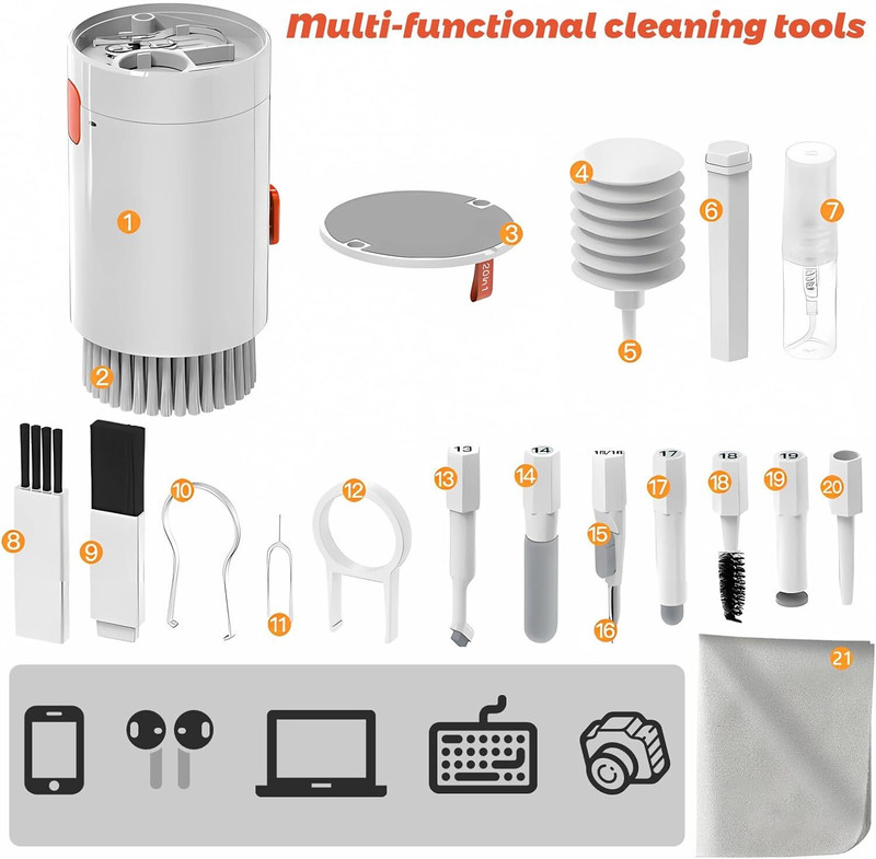 WunderVoX 20 in 1 Dust Remover Blower & Screens Cleaners for Computers, Gaming, Laptops, Mobiles(CK-09)
