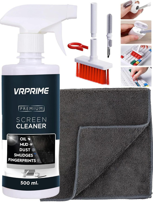 VRPRIME Laptop Cleaning Kit Screen Cleaner 500 ml With Microfibre Cloth for Computers for Computers(Laptop Cleaning Kit Screen Cleaner 500 ml With Microfibre Cloth for Computers)