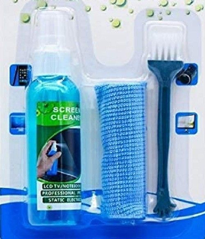 Mak World 3 in 1 Screen Cleaning Set for PC, Laptops, Monitors, Mobiles, LCD, LED, TV etc for Computers, Gaming, Laptops, Mobiles(Cleaking Kit 3x1)