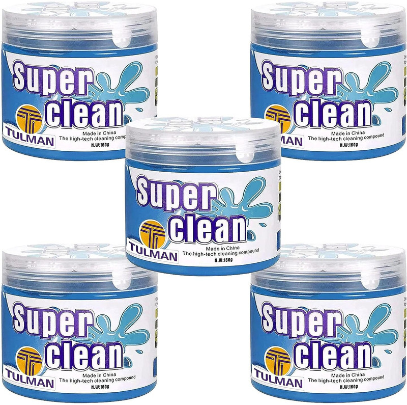 TULMAN Gel Cleaner for Office Window Grill, Electronics, Car Interior Dust Cleaner, for Computers, Laptops(Gel Cleaner Blue - 5 Pack)