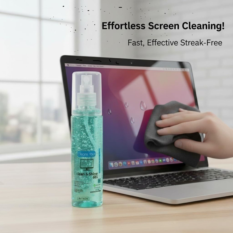 SANEHA Liquid Spray Screen Cleaner with Microfiber Cloth for Computers, Laptops, Mobiles(GEL + 100 CLOTH)