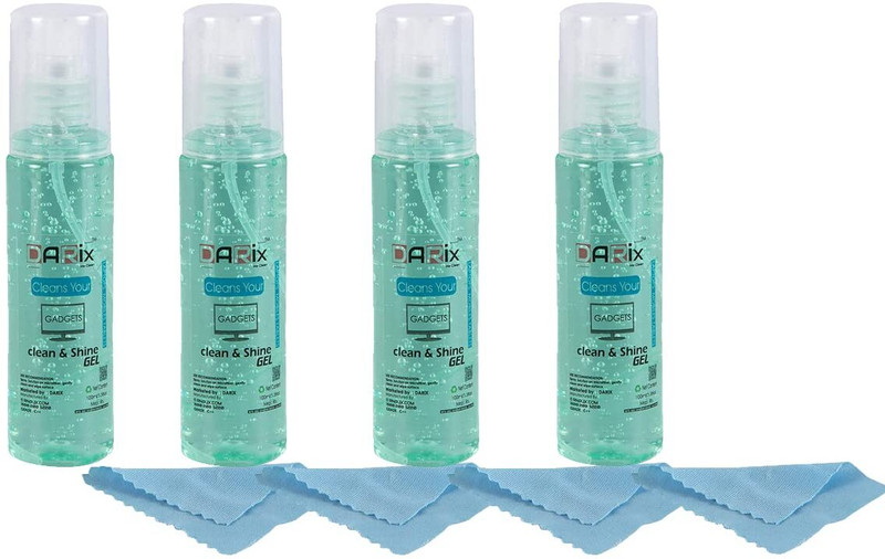 Nyra Multi-Purpose Screens Cleaning Gel spray with Cloth for Computers, Gaming, Laptops, Mobiles(100ml Pack-4)