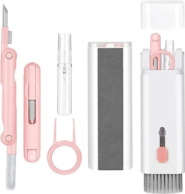 egomo 7 in 1 Cleaning kit Cleans Laptop Keyboards (Pack of 1) for Laptops, Computers, Mobiles(7 in 1 keyboard cleaning brush kit)