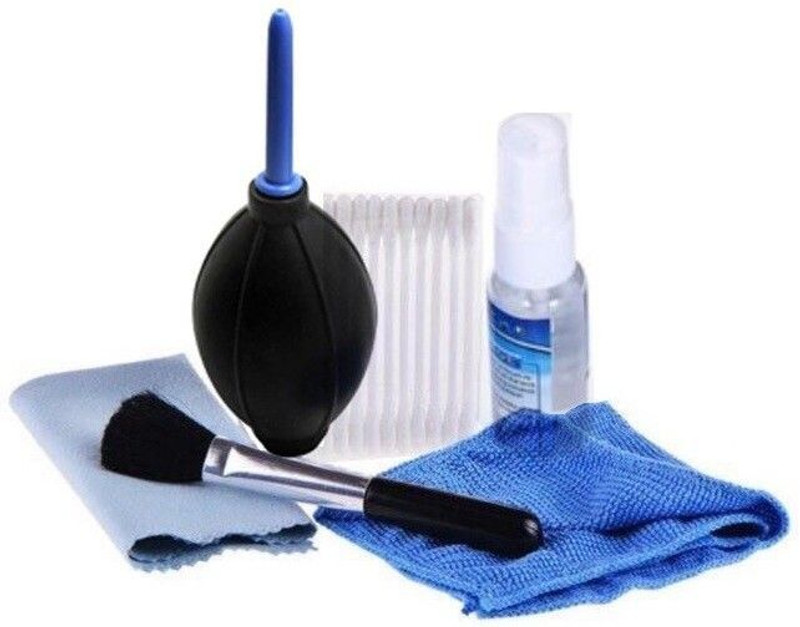 LipiWorld 6in1 Cleaning Kit -Air Blower, Cotton Swabs, Suede + Plush Micro-Fiber Cloth for Laptops(Brush,Cleaning Solution for Lens Digital Camera Sensor,Screen (HB014))