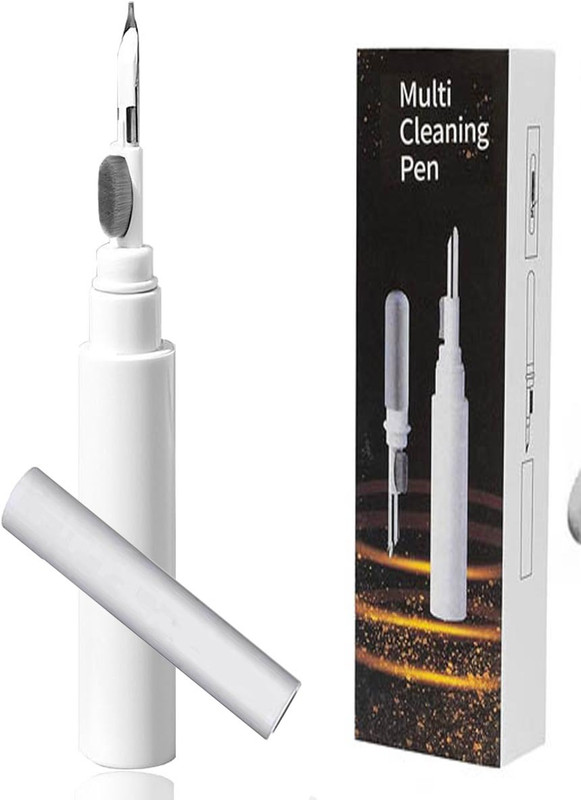 BUFONA Multi-Function Cleaner Pen Soft Brush for Bluetooth Earphones Case Cleaning Tool for Mobiles, Laptops, Computers(Multi-Function Cleaning Tool with Brush Cleaning Pen kit BT Earphones Case)