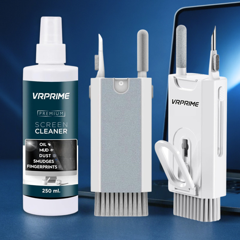 VRPRIME 8-in-1 Laptop Screen Cleaner Kit | Gadgets Cleaning Combo for Computers, Gaming, Laptops, Mobiles(Laptop Cleaning Kit)