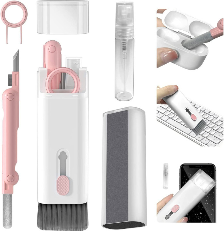 JANCOM Combo for Laptops, Computers, Mobiles(7 in 1 Cleaning Set Earphone,Laptop,Camera,Screen for Laptop Pen Brush)