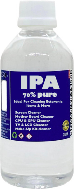 CERO High-Purity Isopropyl Alcohol (IPA) for Cleaning, Rubbing & Disinfecting 250MLX3 for Computers, Laptops, Mobiles(Best use for : Derma roller, Makeup kit, motherbaord, electronic items)