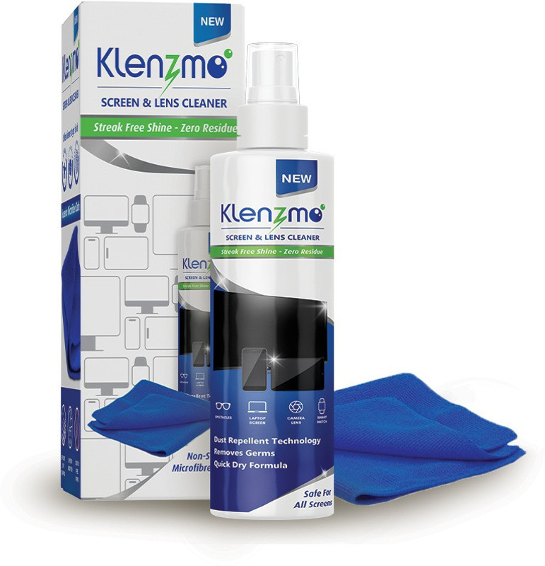 Klenzmo Screen and Lens cleaner with microfiber cloth and Brush for Computers, Mobiles, Laptops(Screen and Lens cleaner with microfiber cloth 50ml)