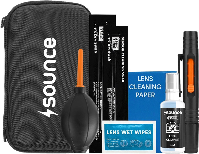 sounce 8-in-1 Camera Cleaning Kit for DSLR, Mirrorless & Screens for Computers, Gaming, Laptops, Mobiles(SNC-8IN1CAM-CLN)