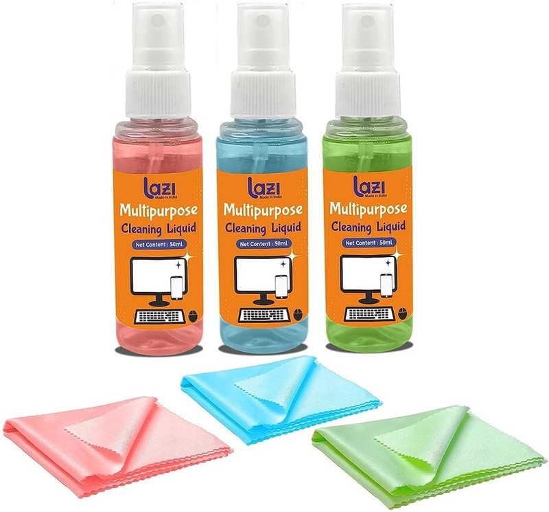 HOTKEI 100ml Scented Laptop LED LCD TV PC Monitor Smart Phone Screen Cleaner Kit for Laptops, Computers, Mobiles, Gaming(TV Mobile Computer Electronic Screen Cleaner Cleaning Liquid Spray Kit)