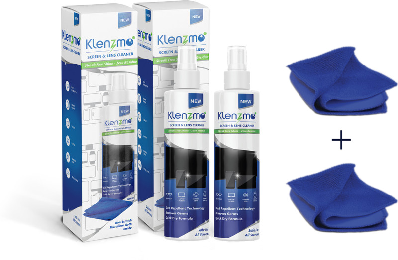 Klenzmo Screen Cleaner Pack of 2 suitable for TV, Laptops, Mobiles for Computers, Gaming, Laptops, Mobiles(Kit)