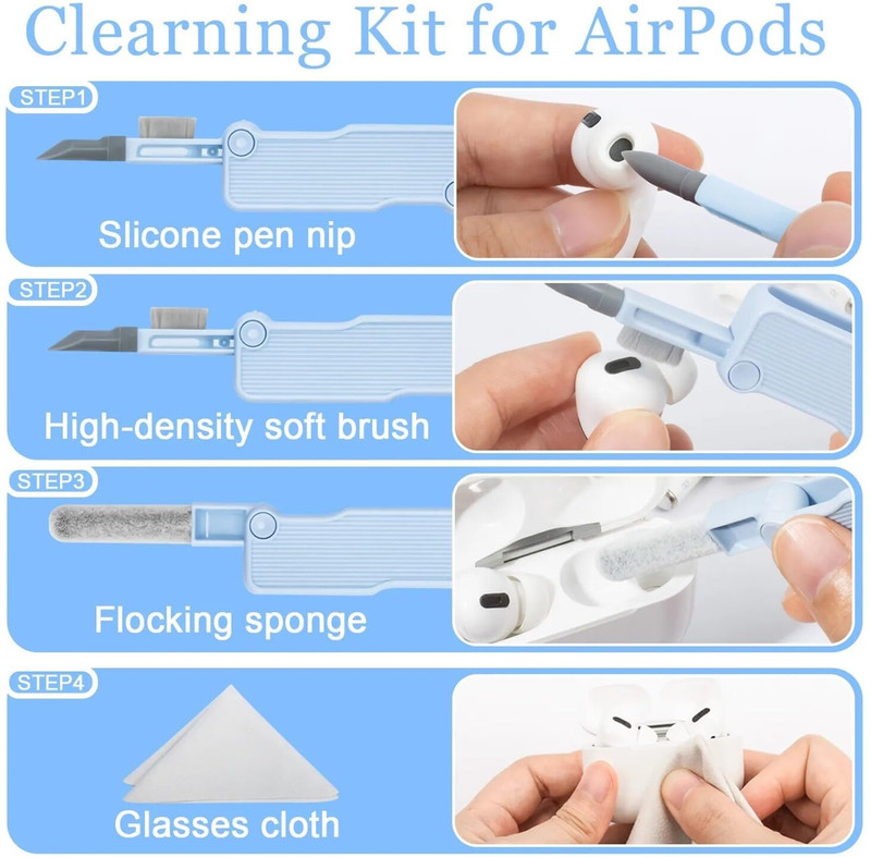 rkenterprises020 3 in 1 Airpod Cleaner Pen, Key Puller and Spray Bottle Headlight Cleaning Kit(3 ml)