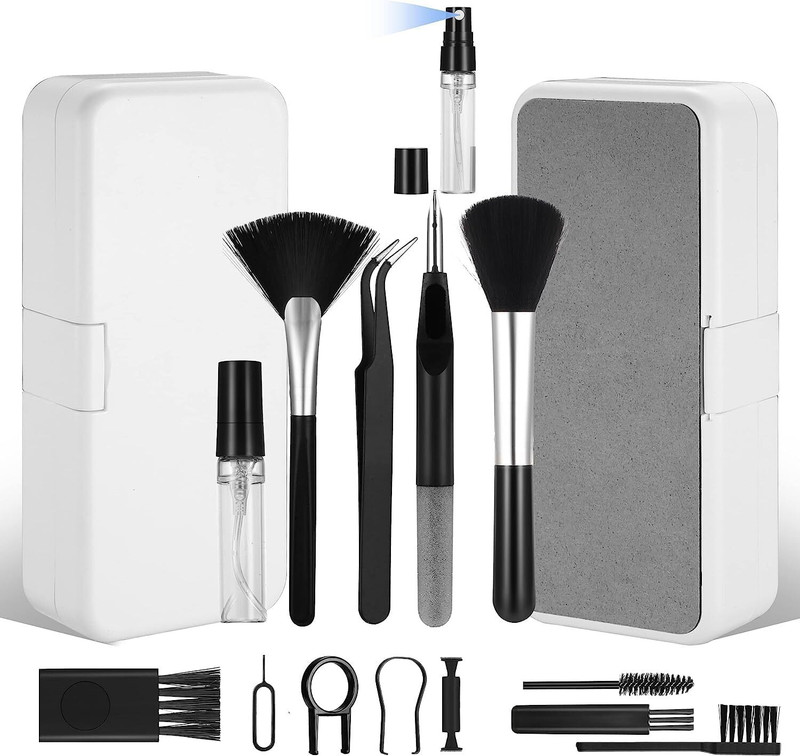 KOMRID 18 in 1 Electronic Cleaner Kit with 3 in 1 Cleaning Pen for Computers(18-in-1 Cleaning Kit for Gadgets, Air pods, Mobile, Tablet, Laptop, Computer)