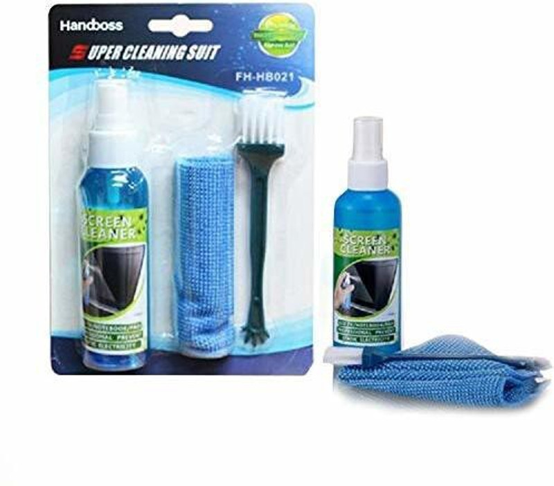 M MOD CON 3 in 1 Screen Cleaning Set for PC, Laptops, Monitors, Mobiles, LCD, LED, TV/Professional Quality with Micro Fibre Cloth and Brush for Computers, Gaming, Laptops, Mobiles(3-in-1)