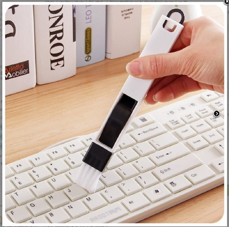 Suvaniq Keyboard Cleaning Brush with Dustpan Multipurpose Window Track Cleaner Tool for Computers, Gaming, Laptops, Mobiles(Multipurpose Cleaning Brush with Dustpan for Window Tracks Corners and Gaps)