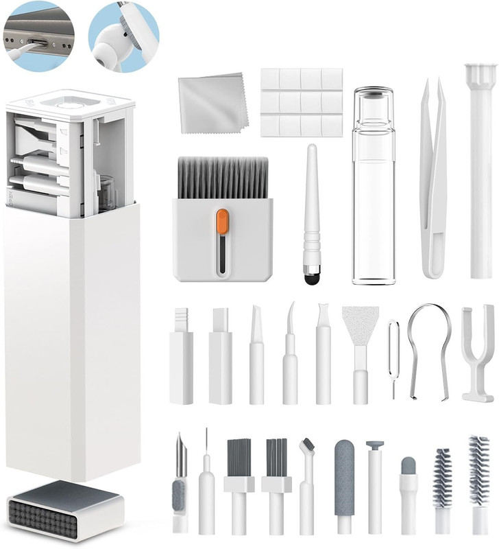 ELECTRO WOLF 32 in 1 Compact Portable Design Multifunction Multipurpose Upgraded Cleaning Kit for Computers, Laptops, Mobiles, Gaming(For Electronics including Headphones, Camera, Mobile Phones, Computer, Monitor)