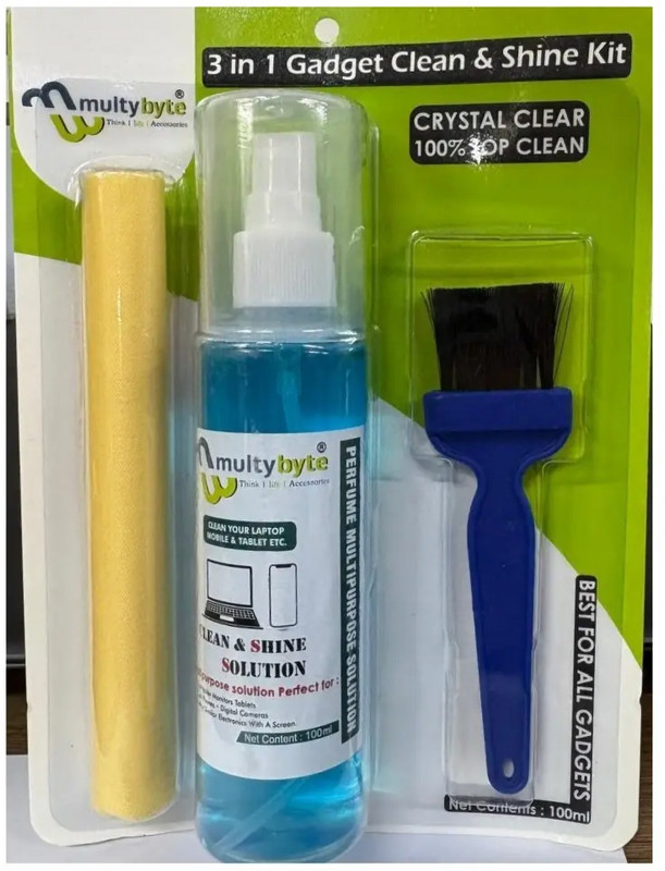 Multybyte LCD Cleaner - 3in1 Kit Spray Bottle for Computers, Laptops, Mobiles(MB-LC04)