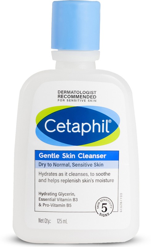 Cetaphil Paraben, Sulphate-Free Gentle Skin Hydrating Face Wash Cleanser with Niacinamide, Vitamin B5 for Dry to Normal, Sensitive Skin - 125 ml 2 Cetaphil Gentle Skin Cleanser Face Wash(125 ml)