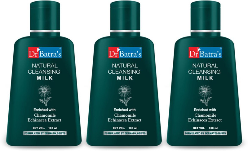 Dr Batra's Natural Cleansing Milk– Chamomile & Echinacea for Fresh, Healthy Skin(300 ml)