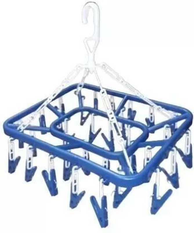 Muenterprises 32 Clips Sock Dry Rack For Baby Cloth, Towel, Underwear Plastic pack 1 Clip Plastic Cloth Clips(Blue)