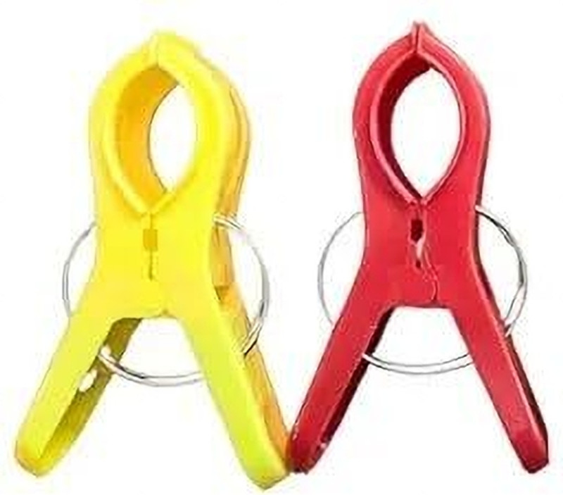 GANESHA Saree Pre Pleating Clips | Saree Clips for Holding Saree Pleats | Big Size Plastic Cloth Clips(Multicolor Pack of 2)