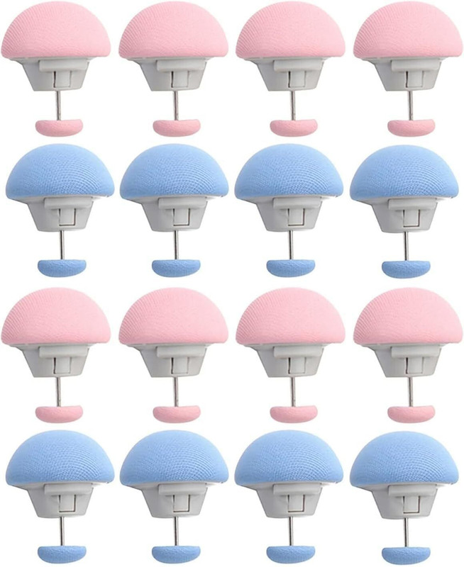 KEZIFY Pins, Blanket Fixing Buckle, Comforter Button, Quilt Holder Button Cotton, Stainless Steel Cloth Clips(Multicolor Pack of 16)