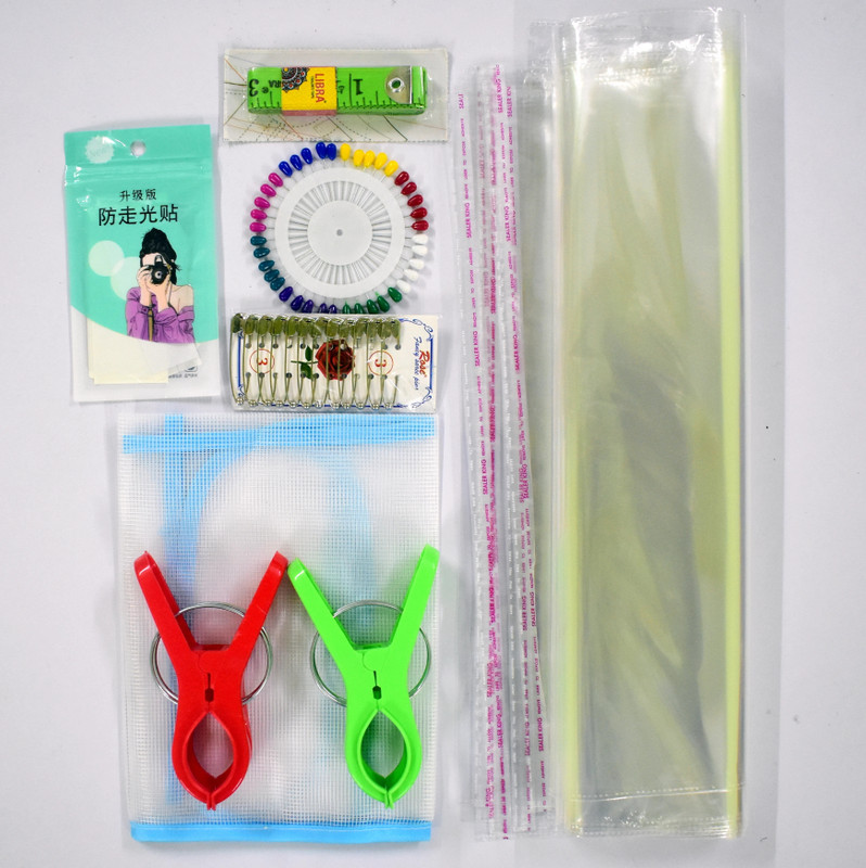 prabhas designs Saree Pre Pleating Kit with 7 items ironing mat, 2 big clips, tape, Pin, Cover Stainless Steel, Plastic, Polypropylene Cloth Clips(Multicolor Pack of 7)